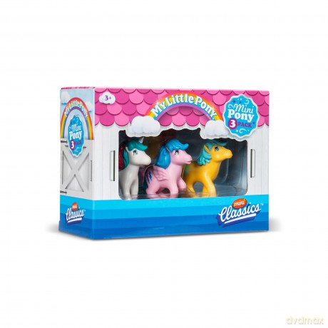 Basic Fun My Little Pony Mini Classics, 2" Collectible Action Figures Toy Set, MLP Generation 1 Series, for Girls Ages 4+, Iconic Pony Toys for Kids