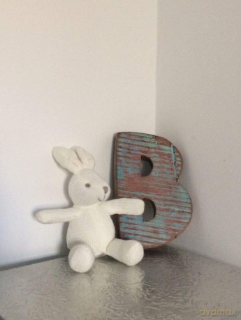 Best Years Knitted Organic Cotton White Bunny Rabbit Baby Rattle. Suitable from Birth