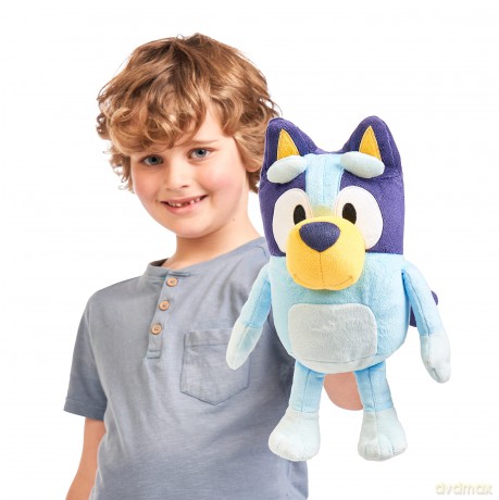 Bluey Large 30cm Talking Sounds Plush: Official Collectable Character Cuddly Jumbo Soft Toy, Blue