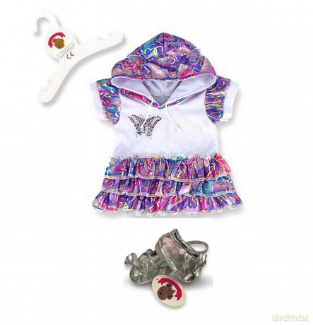 Build Your Bears Wardrobe Teddy Bear Clothes Butterfly Dress fits Build a Bear Teddies (purple)