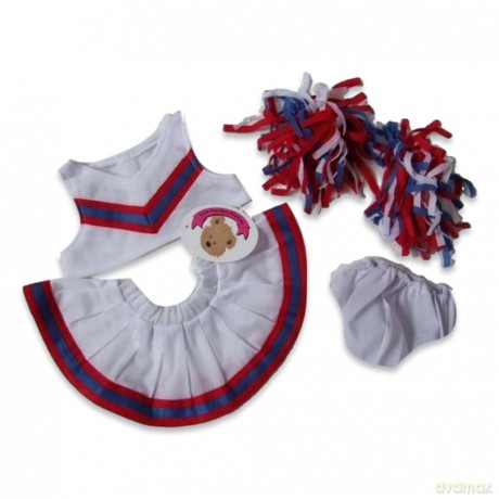 Build Your Bears Wardrobe Teddy Bear Clothes Cheerleader | Tennis Set fits Build a Bear (White)