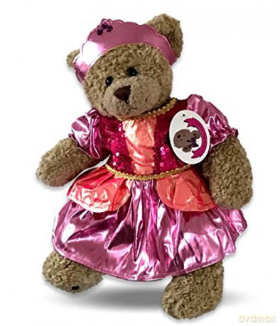 Build Your Bears Wardrobe Teddy Bear Clothes Fairytale Party Dress and Crown fits most Build a Bear (pink)