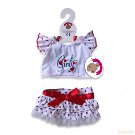 Build Your Bears Wardrobe Teddy Bear Clothes Girls Outfit fits Most Build a Bears (Red)