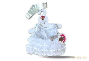 Build Your Bears Wardrobe Teddy Bear Clothes fits Build a Bear Teddies Frilly Dress, Crown (white)