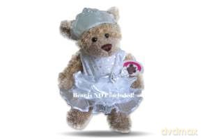 Build Your Bears Wardrobe Teddy Bear Clothes fits Build a Bear Teddies Frilly Dress, Crown (white)