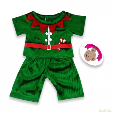 Build Your Bears Wardrobe Teddy bear clothes fits build a bear teddies boy elf elves outfit (red-green)