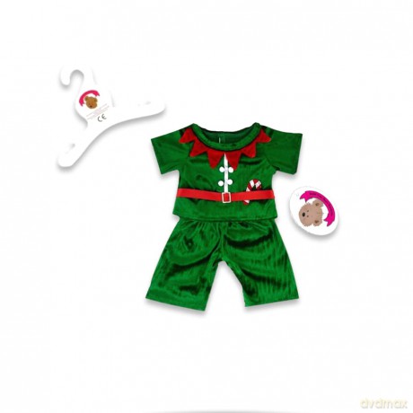 Build Your Bears Wardrobe Teddy bear clothes fits build a bear teddies boy elf elves outfit (red-green)