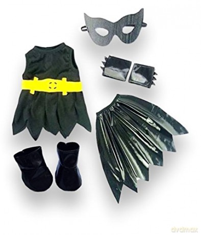Build your Bears Wardrobe Teddy Bear Clothes fits Build a Bear Teddies Girl Hero Bat Costume Halloween (Blk)