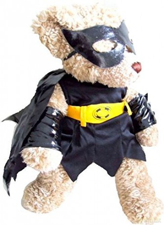 Build your Bears Wardrobe Teddy Bear Clothes fits Build a Bear Teddies Girl Hero Bat Costume Halloween (Blk)