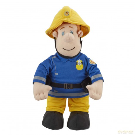 CHARACTER OPTIONS FIREMAN SAM TALKING PLUSH 12 inch soft toy with Fireman Sam phrases, theme tune and sound effects, [Blue, Yellow]