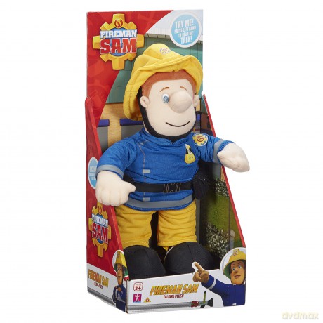 CHARACTER OPTIONS FIREMAN SAM TALKING PLUSH 12 inch soft toy with Fireman Sam phrases, theme tune and sound effects, [Blue, Yellow]