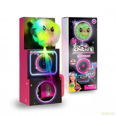 CHIBIES Boom Box - Billi | Cute Fluffy Party Pets That Flash to the Beat of Music | Interactive Animal Soft Toy Characters