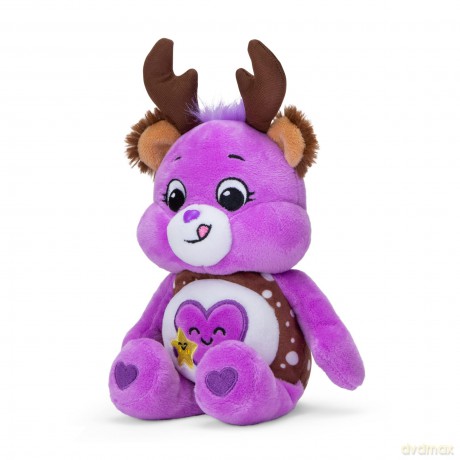 Care Bears 22cm Bean Plush - Take Care Deer, Collectable Cute Soft Toy, Reindeer Cuddly Toy for Boys and Girls, Small Care Bear Teddy, Plushie for Children Ages 4 5 6 7 +, Purple with Antlers