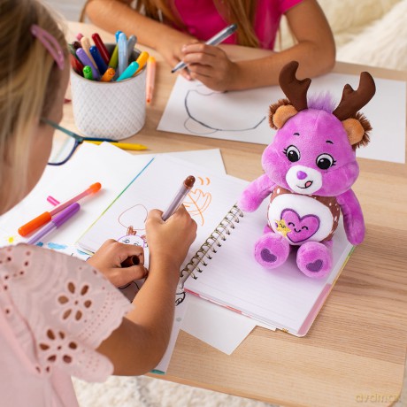 Care Bears 22cm Bean Plush - Take Care Deer, Collectable Cute Soft Toy, Reindeer Cuddly Toy for Boys and Girls, Small Care Bear Teddy, Plushie for Children Ages 4 5 6 7 +, Purple with Antlers