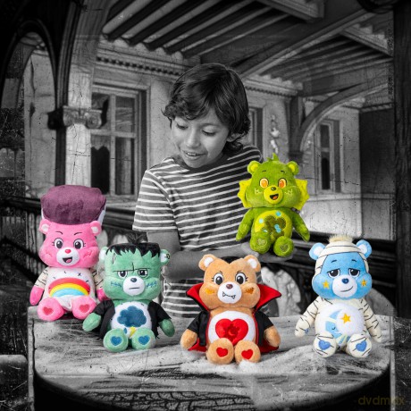 Care Bears Basic Fun, Cheer as Bride of Frankenstein, Universal Monsters 22cm Plush, Cuddly Toys for Children, Cute teddy bear, Suitable for Girls and Boys Ages 4+