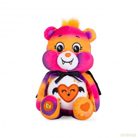 Care Bears Halloween 22cm Bean Plush - Spooky Sparkle Bear, Collectable Cute Soft Toy, Vampire Cuddly Toy for Boys and Girls, Small Care Bear Teddy, Plushie for Children Ages 4 5 6 7 +, Fangs and Cape