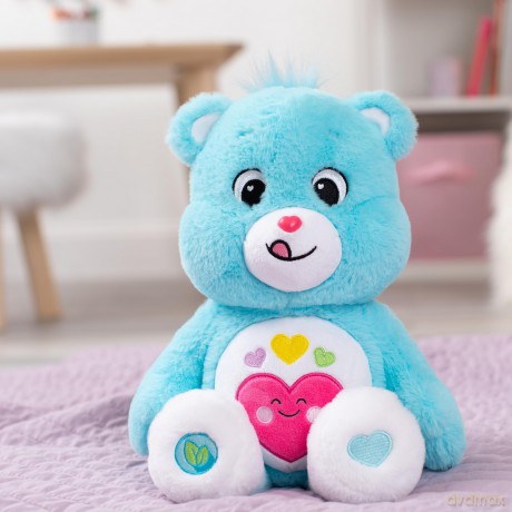 Care Bears | Always Here Bear 35cm Medium Plush | Eco Friendly, Collectable Cute Plush Toy, Cuddly Toys for Children, Cute Teddies Suitable for Girls and Boys Ages 4+ | Basic Fun 22623