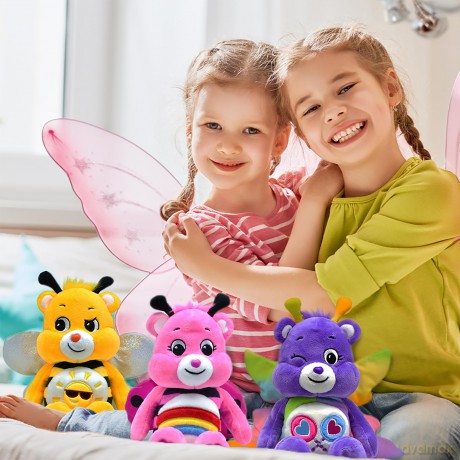 Care Bears | Butterfly Share Bear 22cm Bean Plush | Collectable Cute Soft Toy, Butterfly Cuddly Toy for Boys and Girls, Small Care Bear Teddy, Plushie for Children Ages 4+ | Basic Fun 99310
