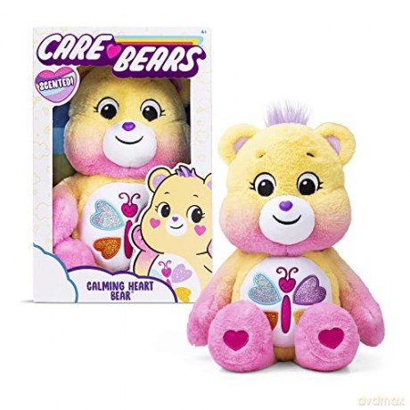 Care Bears | Calming Heart Bear (scented) 35cm Medium Plush | Collectable Cute Toy, Cuddly Toys for Children, Soft Toys for Girls Boys, Cute Teddies Suitable for Girls Boys Ages 4+ | Basic Fun 22336