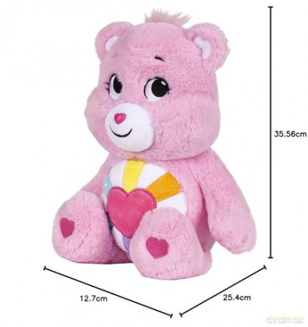 Care Bears | Hopeful Heart Bear 35cm Medium Plush | Collectable Cute Plush Toy, Cuddly Toys for Children, Soft Toys for Girls Boys, Cute Teddies Suitable for Girls and Boys Ages 4+ | Basic Fun 22139