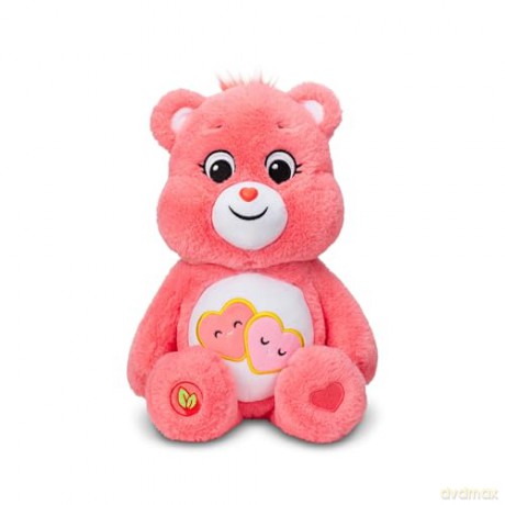 Care Bears | Love-A-Lot Bear 35cm Medium Plush | Collectable Cute Plush Toy, Cuddly Toys for Children, Soft Toys for Girls Boys, Cute Teddies Suitable for Girls and Boys Ages 4+ | Basic Fun 22084
