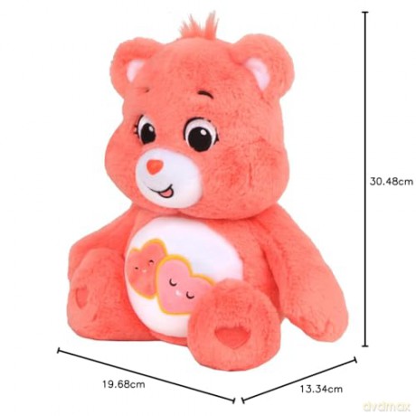 Care Bears | Love-A-Lot Bear 35cm Medium Plush | Collectable Cute Plush Toy, Cuddly Toys for Children, Soft Toys for Girls Boys, Cute Teddies Suitable for Girls and Boys Ages 4+ | Basic Fun 22084