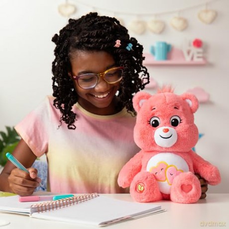 Care Bears | Love-A-Lot Bear 35cm Medium Plush | Collectable Cute Plush Toy, Cuddly Toys for Children, Soft Toys for Girls Boys, Cute Teddies Suitable for Girls and Boys Ages 4+ | Basic Fun 22084