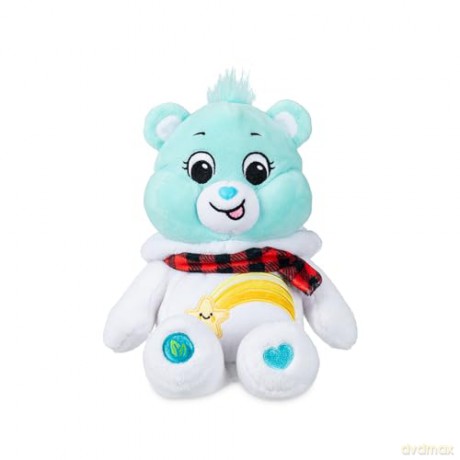 Care Bears | Snowman Wish Bear 22cm Bean Plush | Collectible Cute Soft Toy, Christmas Cuddly Toy for Boys Girls, Plush toy for Kids, Children Ages 4+ Gold with Star Badge | Basic Fun 22551