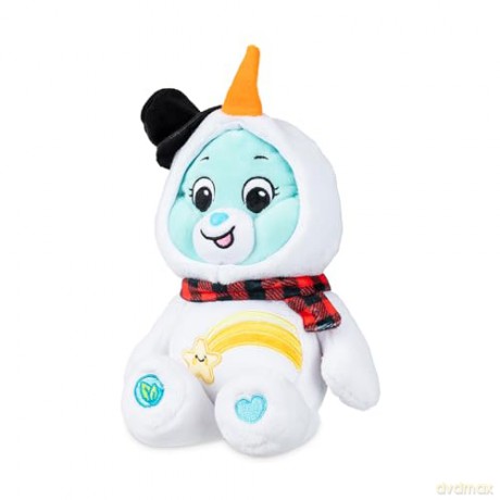 Care Bears | Snowman Wish Bear 22cm Bean Plush | Collectible Cute Soft Toy, Christmas Cuddly Toy for Boys Girls, Plush toy for Kids, Children Ages 4+ Gold with Star Badge | Basic Fun 22551
