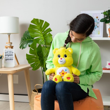 Care Bears | Superstar Bear 35cm Medium Plush | Collectable Cute Plush Toy, Cuddly Toys for Children, Soft Toys for Girls Boys, Cute Teddies Suitable for Girls and Boys Ages 4+ | Basic Fun 22409