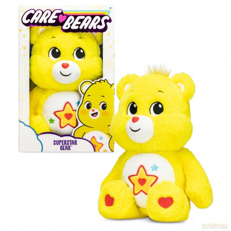 Care Bears | Superstar Bear 35cm Medium Plush | Collectable Cute Plush Toy, Cuddly Toys for Children, Soft Toys for Girls Boys, Cute Teddies Suitable for Girls and Boys Ages 4+ | Basic Fun 22409