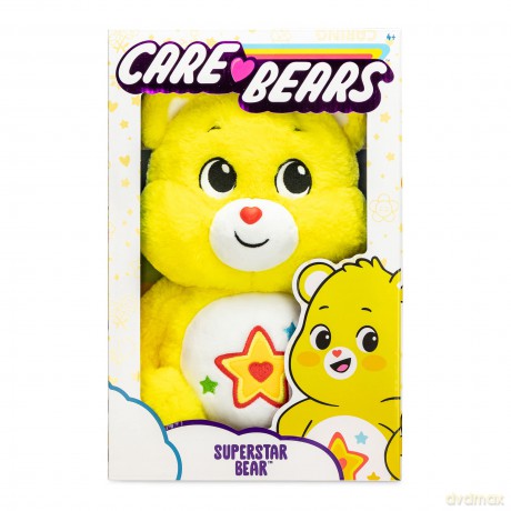 Care Bears | Superstar Bear 35cm Medium Plush | Collectable Cute Plush Toy, Cuddly Toys for Children, Soft Toys for Girls Boys, Cute Teddies Suitable for Girls and Boys Ages 4+ | Basic Fun 22409