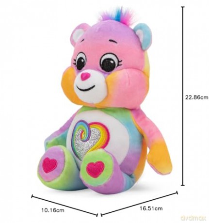 Care Bears | Togetherness Bear Glitter 22cm Bean Plush | Collectable Cute Plush Toy, Cuddly Toys for Children, Soft Toys for Girls Boys, Cute Teddies Suitable for Girls Boys Ages 4+ | Basic Fun 22489