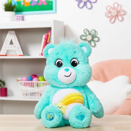 Care Bears | Wish Bear 35cm Medium Plush | Collectable Cute Plush Toy, Cuddly Toys for Children, Soft Toys for Girls Boys, Cute Teddies Suitable for Girls and Boys Ages 4+ | Basic Fun 22086