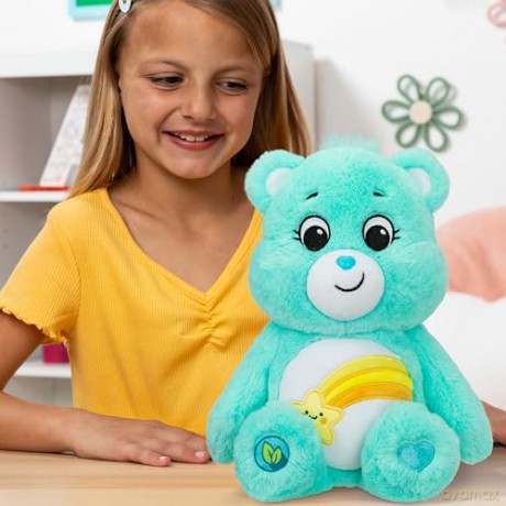 Care Bears | Wish Bear 35cm Medium Plush | Collectable Cute Plush Toy, Cuddly Toys for Children, Soft Toys for Girls Boys, Cute Teddies Suitable for Girls and Boys Ages 4+ | Basic Fun 22086