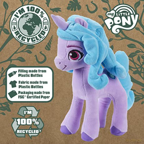 Character Options My Little Pony Izzy Eco Soft Toy, 100% Recycled materials, My Little Pony Gift, Sustainable Toy, Supersoft Plush,Blue