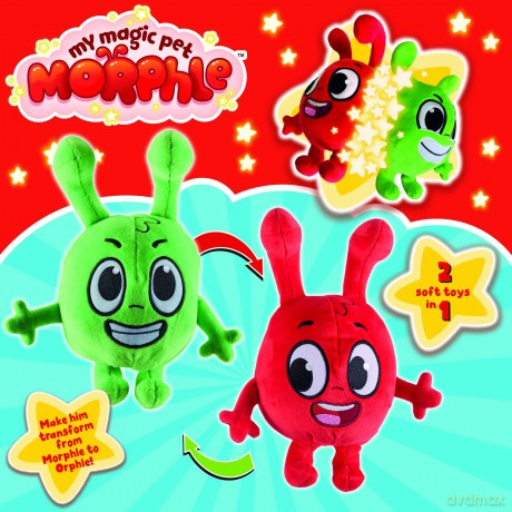 Character Uk Morphle To Orphle Transforming Soft Toy, Red