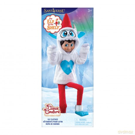 Claus Couture Collection of Elf on the Shelf Clothes 2024 (Yeti Hoodie Set)
