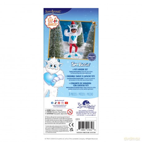 Claus Couture Collection of Elf on the Shelf Clothes 2024 (Yeti Hoodie Set)