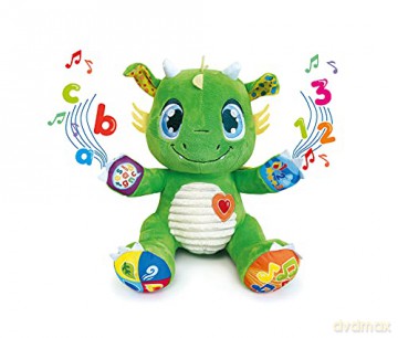 Clementoni - Baby Dragon - Interactive And Talking Plush, Sound Toy for Babies 6+ Months, 61899