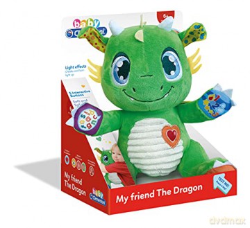 Clementoni - Baby Dragon - Interactive And Talking Plush, Sound Toy for Babies 6+ Months, 61899