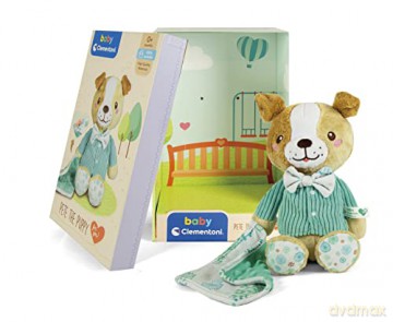 Clementoni 17417 Perrito+ Pete The Puppy Plush Toy for Babies, Ages 0 Months Plus, Multicoloured