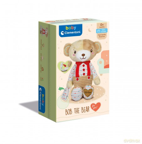 Clementoni 17418 Osito Bob The Bear Plush Toy for Babies, Ages 0 Months Plus, Multicoloured