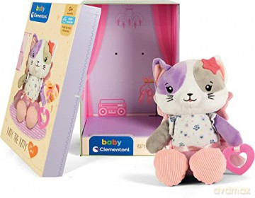 Clementoni 17420 Gatito Katy The Kitty Plush Toy for Babies, Ages 0 Months Plus, Multicoloured