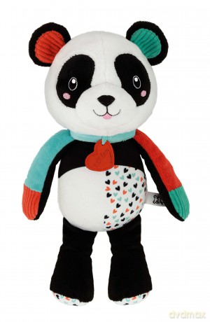 Clementoni 17656 Love Me Panda, Toddler Plush Early Years Infant New Born Soft Toys gift-100% Machine Washable, Multicoloured