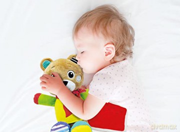 Clementoni 17761 Bob Toddler, Plush Blanket, Teddy Bear, Infant, Activity 0 Months, Cuddly, Animal Soft Toy, 100% Machine Washable