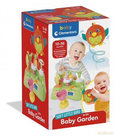 Clementoni 80513 Soft Little Bird in The Baby Garden-Infant Toys 10 Months (Italian, English, French, German, Spanish, Dutch and Polish), Made in Italy [Amazon Exclusive]