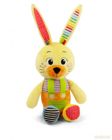 Clementoni Baby Infant Plush Benny The Bunny-New Born Gift, Animal Soft, Early Development & Activity, Sensory Learning Toys, Cuddly Rabbit, Toddler 0 Months, Machine Washable, 17907, Multicolour