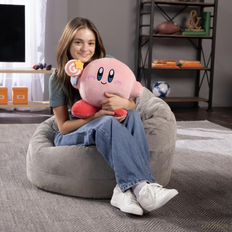 Club Mocchi Mocchi Mega 15 Inch Kirby Plush with Invincible Candy - Collectible Kirby Toys for Ages 3+ Years