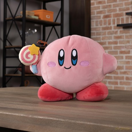 Club Mocchi Mocchi Mega 15 Inch Kirby Plush with Invincible Candy - Collectible Kirby Toys for Ages 3+ Years